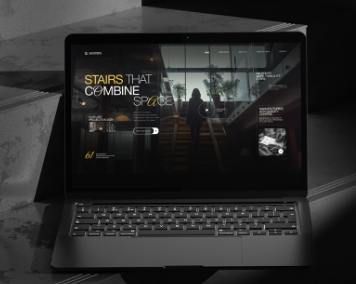 Mockup de projeto com direção visual editorial